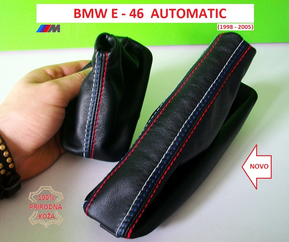 BMW E46 koža menjača i ručne (98-05) KOŽA- M POWER automatic - Slika 2